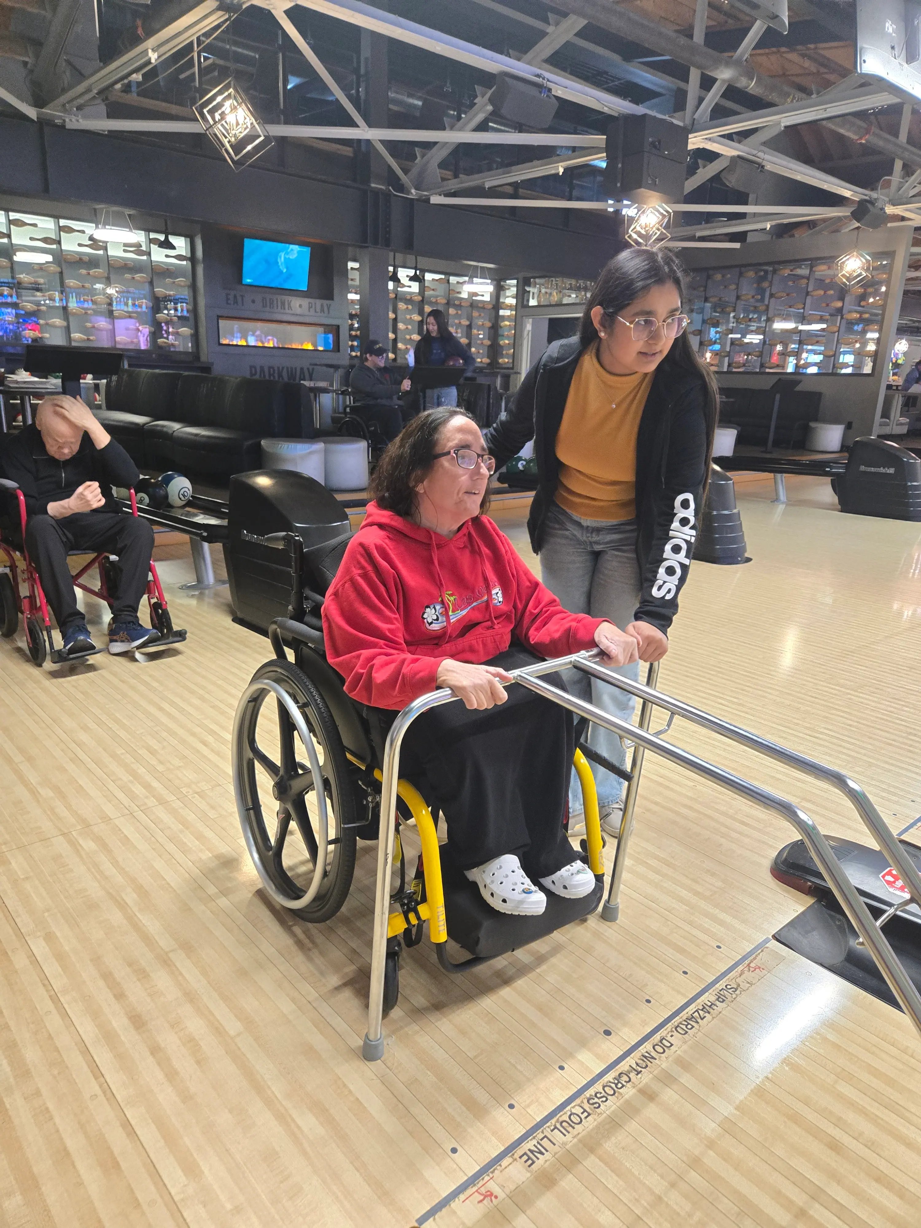 Devi and Staff Bowling